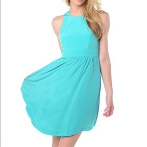 Annie Griffin Teal Silk Dress